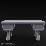 Fluted-Pedestal Noble Writing Desk Miniature for Dungeons and Dragons, Pathfinder or other TTRPGs