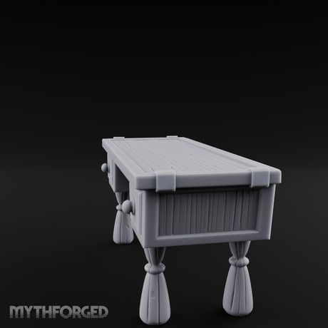 Fluted-Pedestal Noble Writing Desk Miniature for Dungeons and Dragons, Pathfinder or other TTRPGs