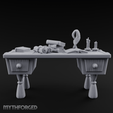 Fluted-Pedestal Noble Writing Desk Miniature for Dungeons and Dragons, Pathfinder or other TTRPGs