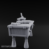 Fluted-Pedestal Noble Writing Desk Miniature for Dungeons and Dragons, Pathfinder or other TTRPGs