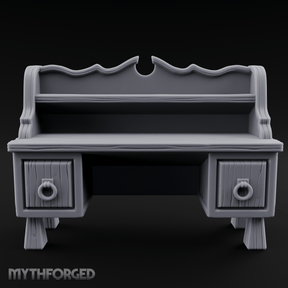 Ring-Handle Merchant Counter Miniature for Dungeons and Dragons, Pathfinder or other TTRPGs
