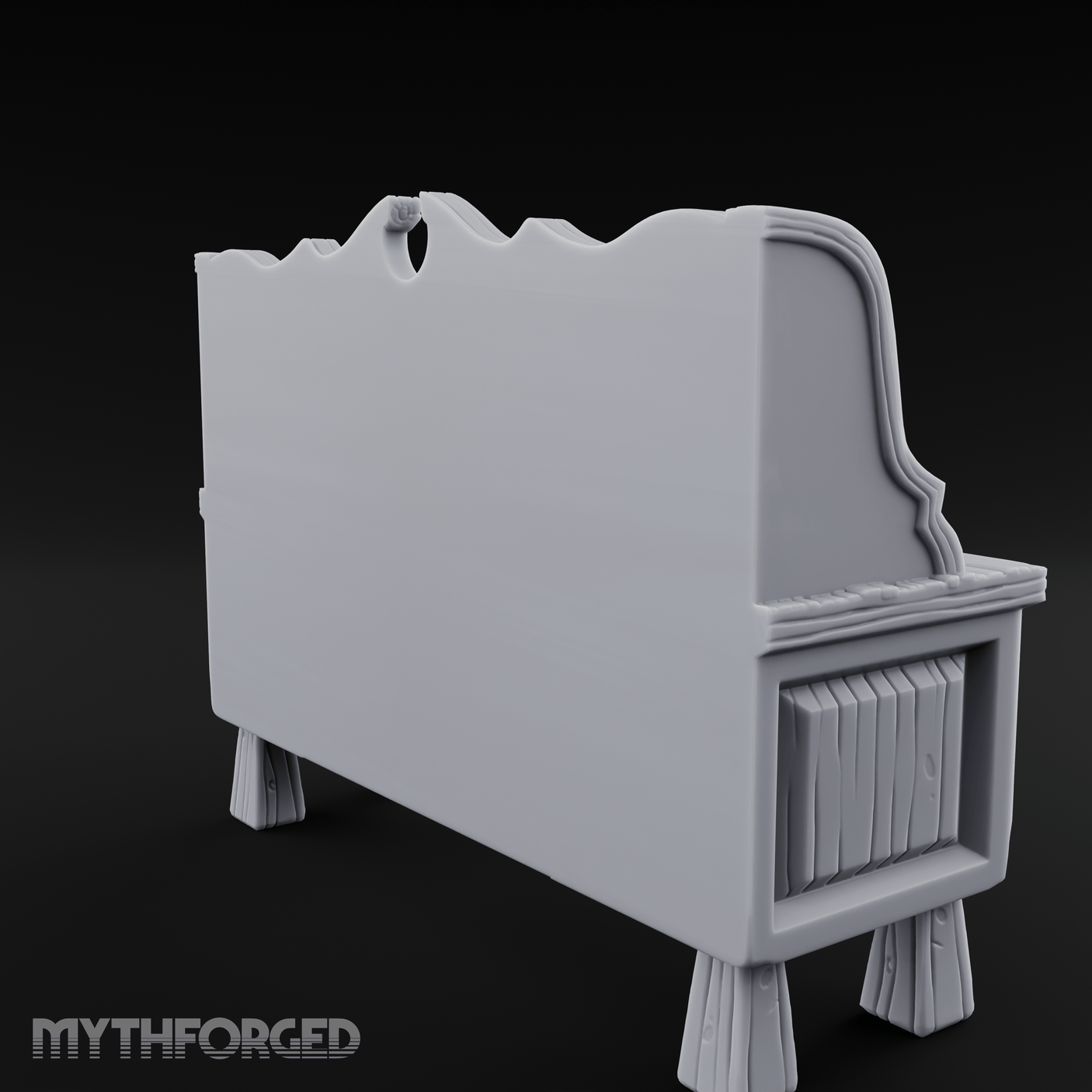 Ring-Handle Merchant Counter Miniature for Dungeons and Dragons, Pathfinder or other TTRPGs