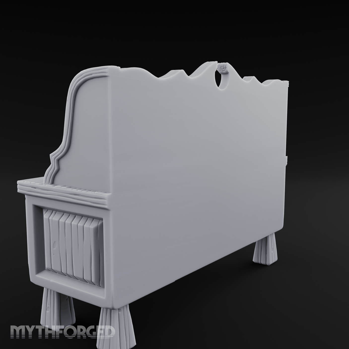 Ring-Handle Merchant Counter Miniature for Dungeons and Dragons, Pathfinder or other TTRPGs