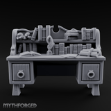 Ring-Handle Merchant Counter Miniature for Dungeons and Dragons, Pathfinder or other TTRPGs