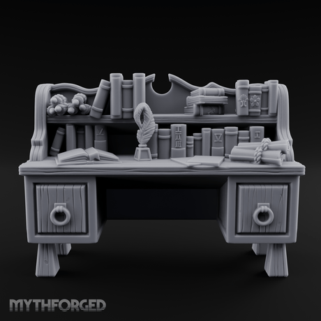 Ring-Handle Merchant Counter Miniature for Dungeons and Dragons, Pathfinder or other TTRPGs