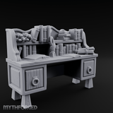 Ring-Handle Merchant Counter Miniature for Dungeons and Dragons, Pathfinder or other TTRPGs