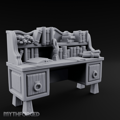 Ring-Handle Merchant Counter Miniature for Dungeons and Dragons, Pathfinder or other TTRPGs