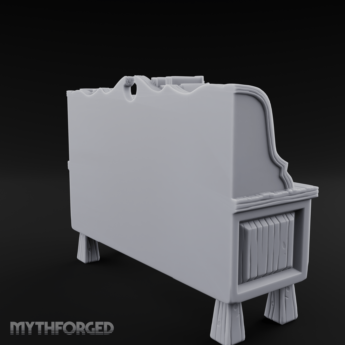 Ring-Handle Merchant Counter Miniature for Dungeons and Dragons, Pathfinder or other TTRPGs