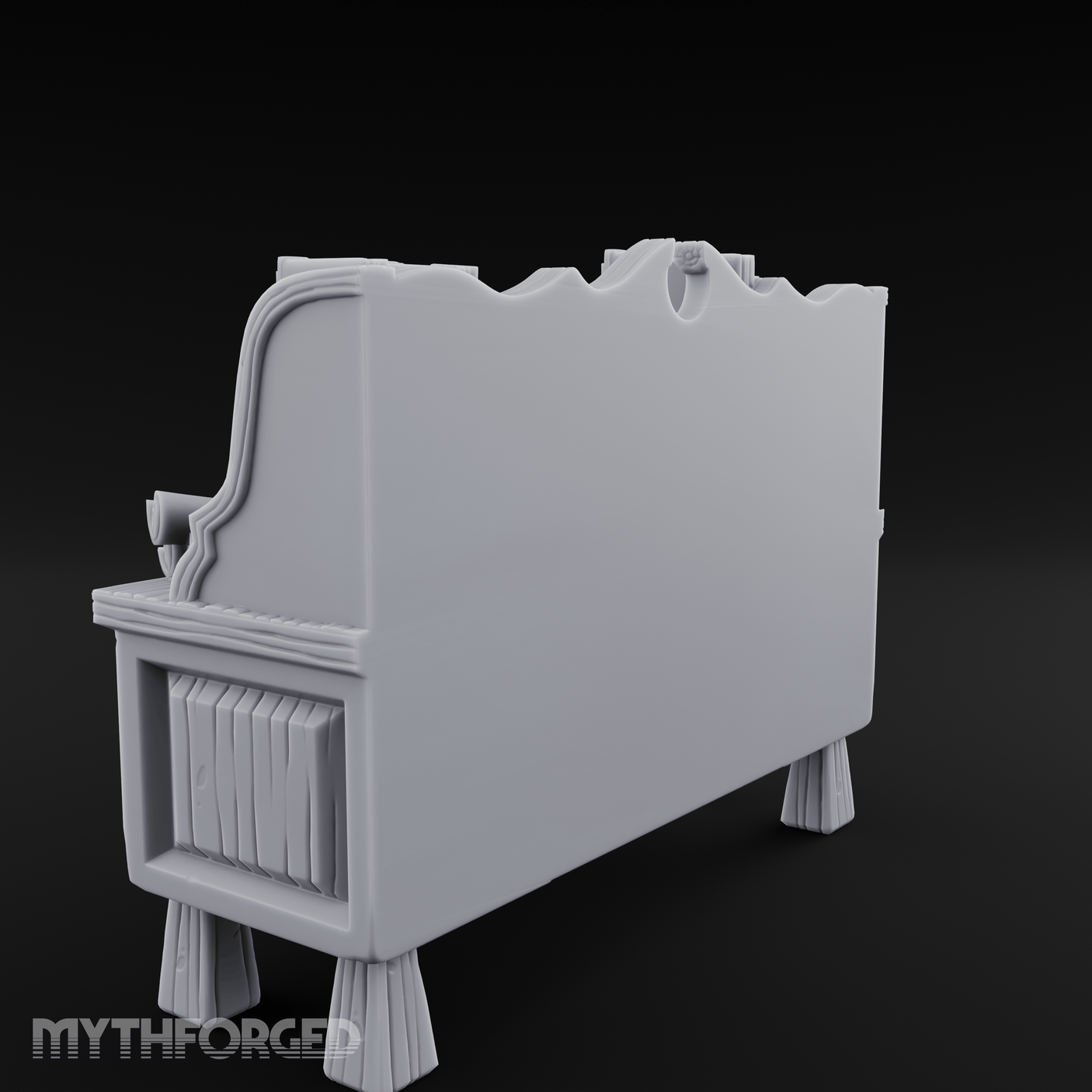 Ring-Handle Merchant Counter Miniature for Dungeons and Dragons, Pathfinder or other TTRPGs