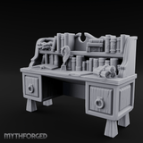 Ring-Handle Merchant Counter Miniature for Dungeons and Dragons, Pathfinder or other TTRPGs