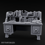 Ring-Handle Merchant Counter Miniature for Dungeons and Dragons, Pathfinder or other TTRPGs