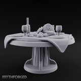 Lavish Feast Dining Table Miniature for Dungeons and Dragons, Pathfinder or other TTRPGs