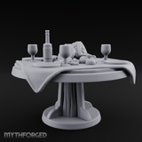 Lavish Feast Dining Table Miniature for Dungeons and Dragons, Pathfinder or other TTRPGs