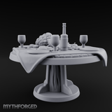 Lavish Feast Dining Table Miniature for Dungeons and Dragons, Pathfinder or other TTRPGs