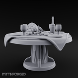 Lavish Feast Dining Table Miniature for Dungeons and Dragons, Pathfinder or other TTRPGs