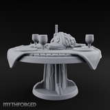 Lavish Feast Dining Table Miniature for Dungeons and Dragons, Pathfinder or other TTRPGs