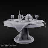 Lavish Feast Dining Table Miniature for Dungeons and Dragons, Pathfinder or other TTRPGs