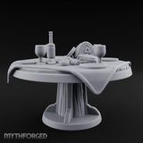 Lavish Feast Dining Table Miniature for Dungeons and Dragons, Pathfinder or other TTRPGs