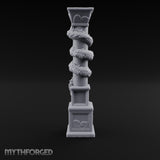 Dragon-Coiled Temple Pillar Miniature for Dungeons and Dragons, Pathfinder or other TTRPGs