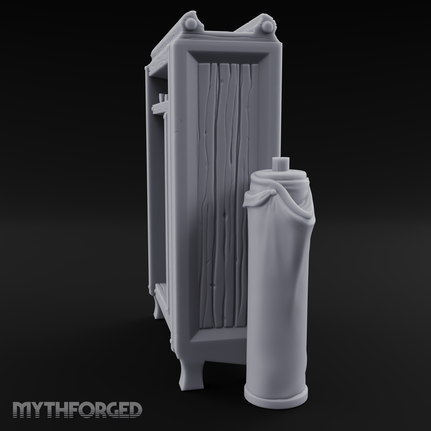 Formal-Dressed Mannequin Display Cabinet Miniature for Dungeons and Dragons, Pathfinder or other TTRPGs