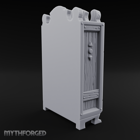 Mannequin-Dressed Tailor's Display Cabinet Miniature for Dungeons and Dragons, Pathfinder or other TTRPGs