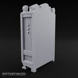Mannequin-Dressed Tailor's Display Cabinet Miniature for Dungeons and Dragons, Pathfinder or other TTRPGs