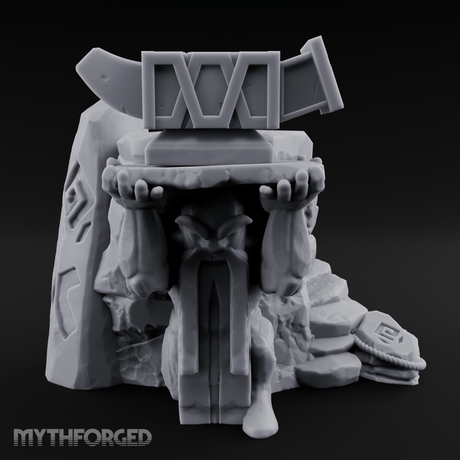 Anicent Dwarven Altar Miniature for Dungeons and Dragons, Pathfinder or other TTRPGs