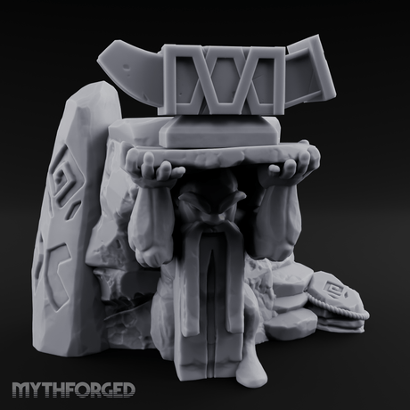 Anicent Dwarven Altar Miniature for Dungeons and Dragons, Pathfinder or other TTRPGs