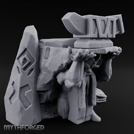 Anicent Dwarven Altar Miniature for Dungeons and Dragons, Pathfinder or other TTRPGs