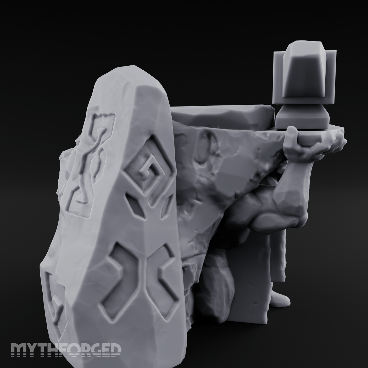 Anicent Dwarven Altar Miniature for Dungeons and Dragons, Pathfinder or other TTRPGs