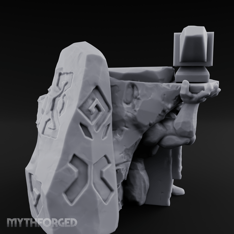 Anicent Dwarven Altar Miniature for Dungeons and Dragons, Pathfinder or other TTRPGs