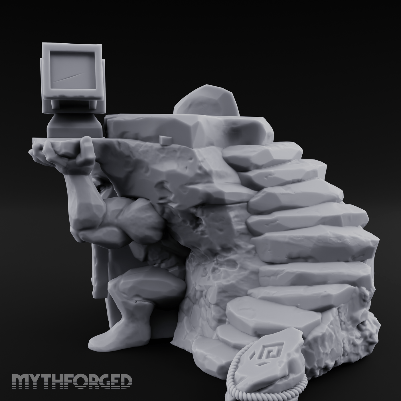 Anicent Dwarven Altar Miniature for Dungeons and Dragons, Pathfinder or other TTRPGs