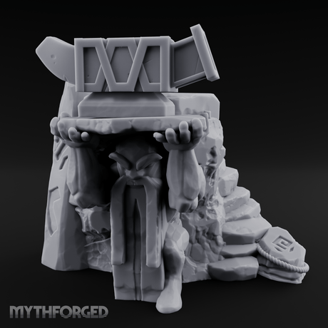 Anicent Dwarven Altar Miniature for Dungeons and Dragons, Pathfinder or other TTRPGs