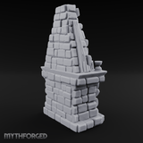 Cat-Nap Stone Hearth Fireplace Miniature for Dungeons and Dragons, Pathfinder or other TTRPGs