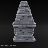 Cat-Nap Stone Hearth Fireplace Miniature for Dungeons and Dragons, Pathfinder or other TTRPGs