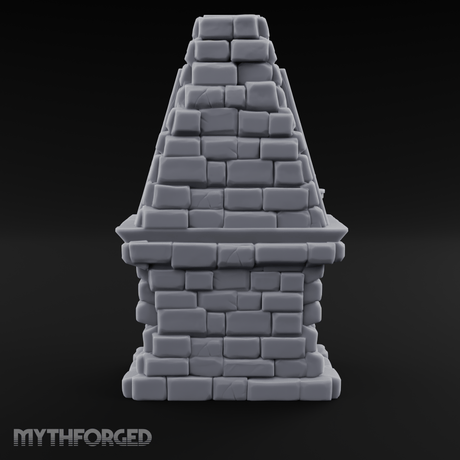 Cat-Nap Stone Hearth Fireplace Miniature for Dungeons and Dragons, Pathfinder or other TTRPGs