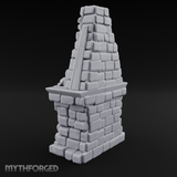 Cat-Nap Stone Hearth Fireplace Miniature for Dungeons and Dragons, Pathfinder or other TTRPGs