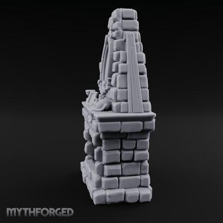 Cat-Nap Stone Hearth Fireplace Miniature for Dungeons and Dragons, Pathfinder or other TTRPGs