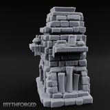 Book-Cluttered Stone Hearth Fireplace Miniature for Dungeons and Dragons, Pathfinder or other TTRPGs