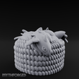 Woven-Scaled Fish Basket Miniature for Dungeons and Dragons, Pathfinder or other TTRPGs