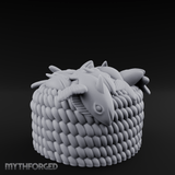 Woven-Scaled Fish Basket Miniature for Dungeons and Dragons, Pathfinder or other TTRPGs