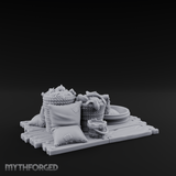 Net-Draped Market Fish Display Miniature for Dungeons and Dragons, Pathfinder or other TTRPGs
