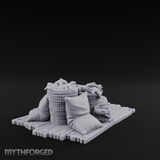 Net-Draped Market Fish Display Miniature for Dungeons and Dragons, Pathfinder or other TTRPGs
