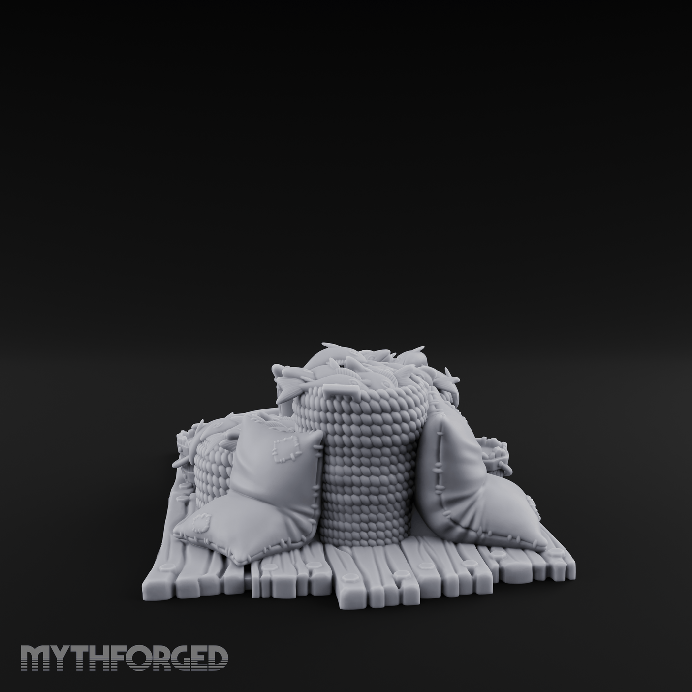 Net-Draped Market Fish Display Miniature for Dungeons and Dragons, Pathfinder or other TTRPGs