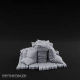 Net-Draped Market Fish Display Miniature for Dungeons and Dragons, Pathfinder or other TTRPGs