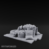 Net-Draped Market Fish Display Miniature for Dungeons and Dragons, Pathfinder or other TTRPGs