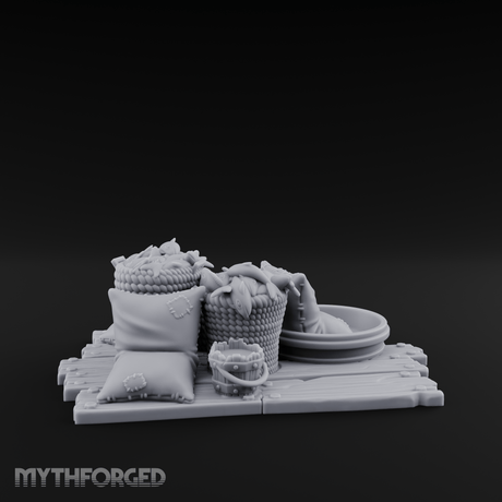 Net-Draped Market Fish Display