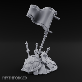 Ornate Ceremonial Banner Stand Miniature for Dungeons and Dragons, Pathfinder or other TTRPGs