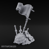 Ornate Ceremonial Banner Stand Miniature for Dungeons and Dragons, Pathfinder or other TTRPGs
