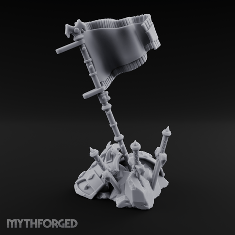 Ornate Ceremonial Banner Stand Miniature for Dungeons and Dragons, Pathfinder or other TTRPGs